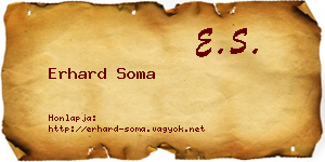 Erhard Soma névjegykártya